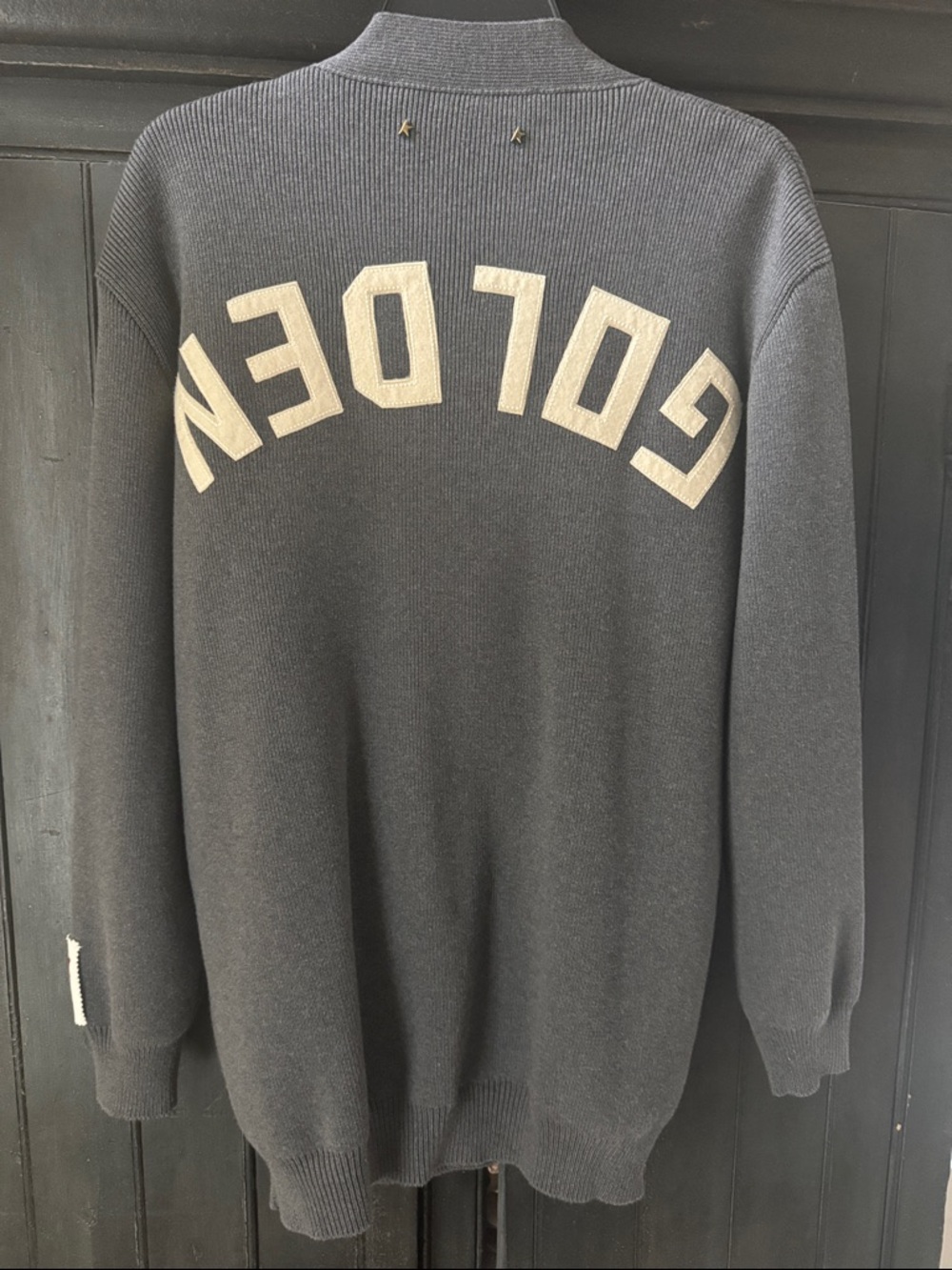Golden Goose Gray Golden Knit Logo Cardigan